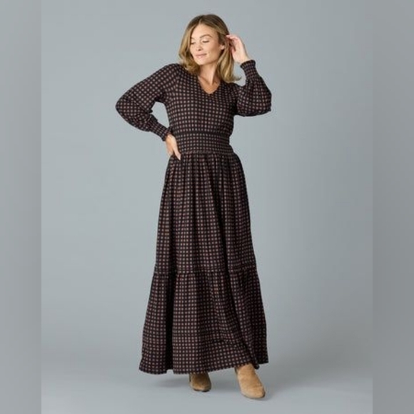 DownEast Dresses & Skirts - Downeast Gingham Check Cottagecore Maxi Dress Medium